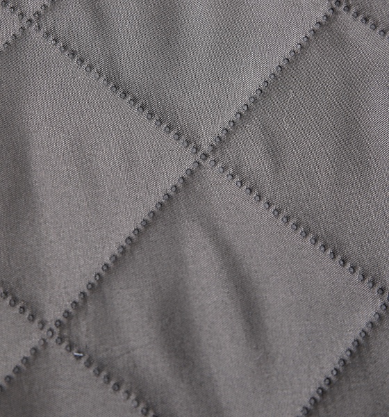 Card view of dark gray square embossed fabric